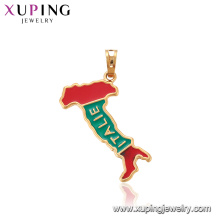 33346 Xuping new arrival high-heel pendant special engraved letter 18k gold pendant jewelry